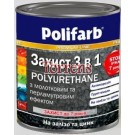 Грунт-эмаль с молотковым и перламутровым эффектом "3в1" ТМ Polifarb Серебристый 2,2 кг